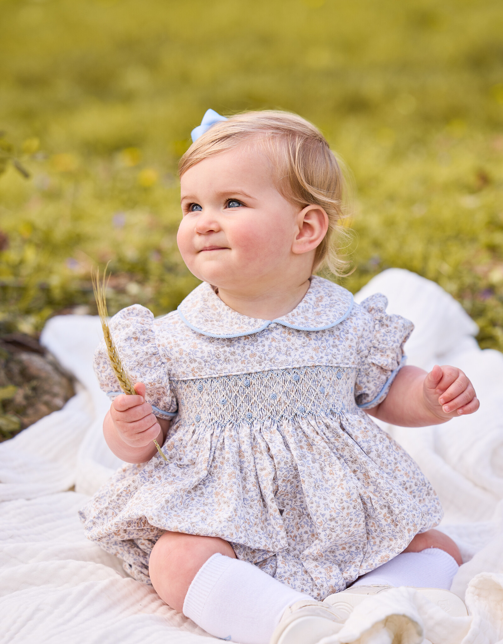 Little English LEF25 Smocked Peter Pan Bubble Winthrop Floral