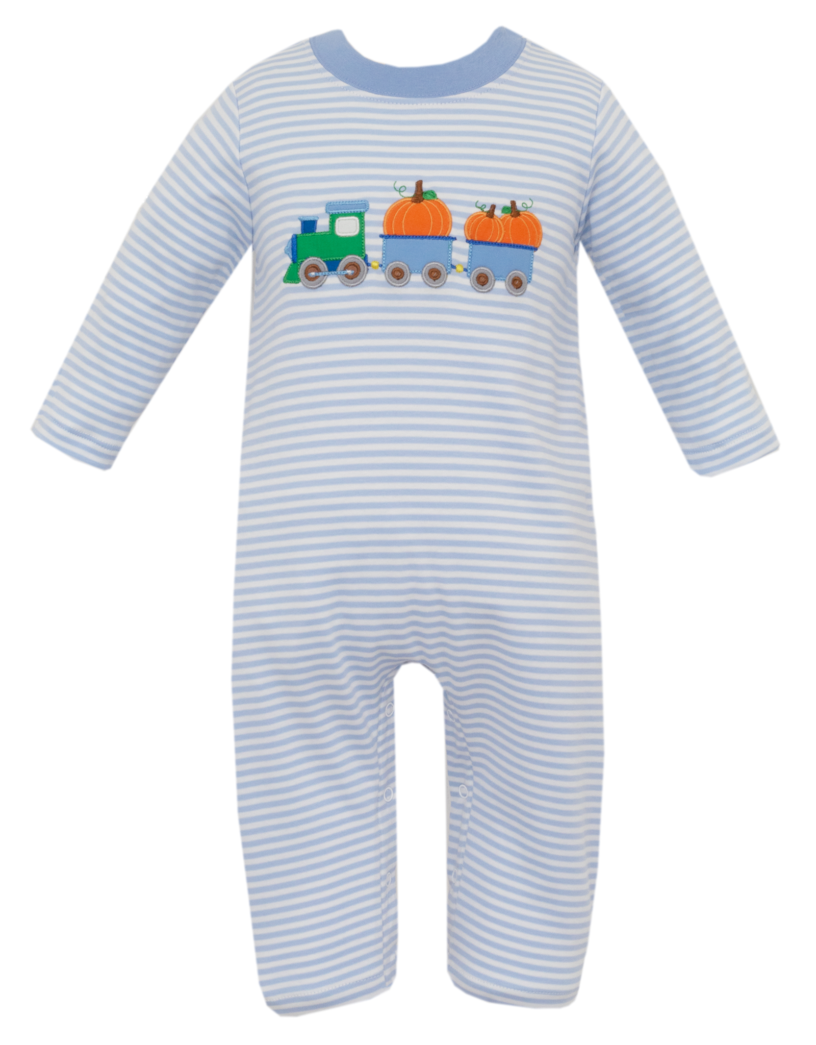 Claire and Charlie 5004H Pumpkin Train Romper