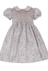 Anavini 232D2 Juliette Blue Liberty Print Dress
