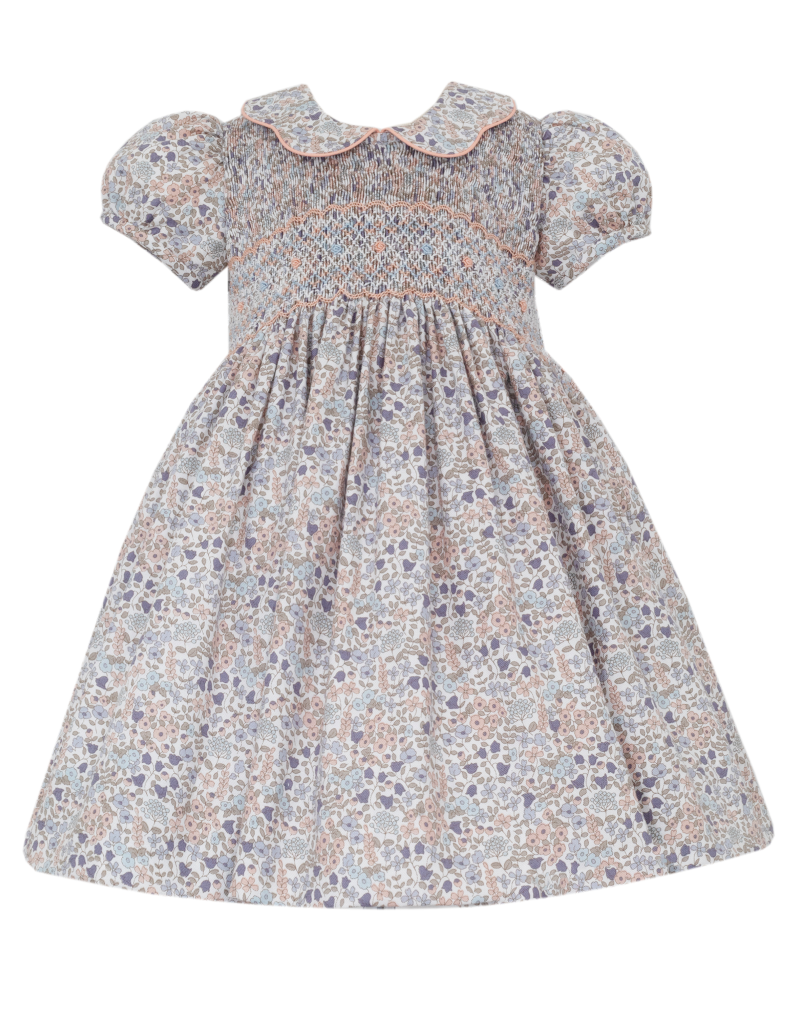 Anavini 232D2 Juliette Blue Liberty Print Dress