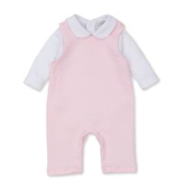 Kissy Kissy Jacquard Overall Set Pink