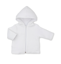 Kissy Kissy Jacquard Zip Jacket White