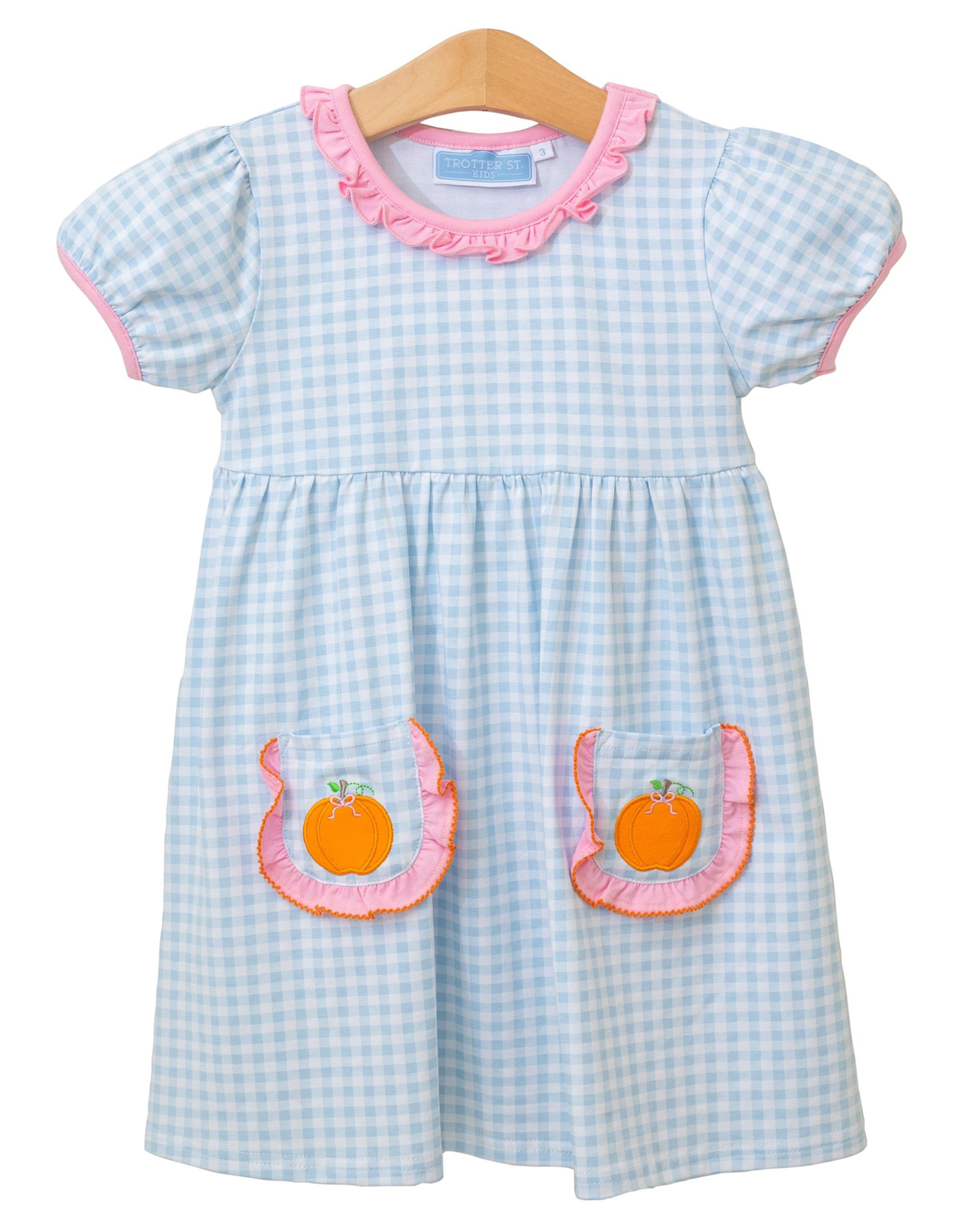 Trotter Street Kids TSF25 Pumpkin Pocket Dress