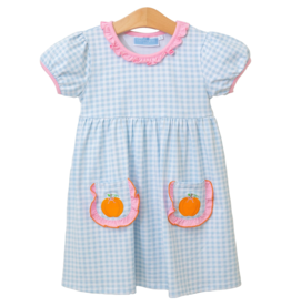 Trotter Street Kids Pumpkin Pocket Dress