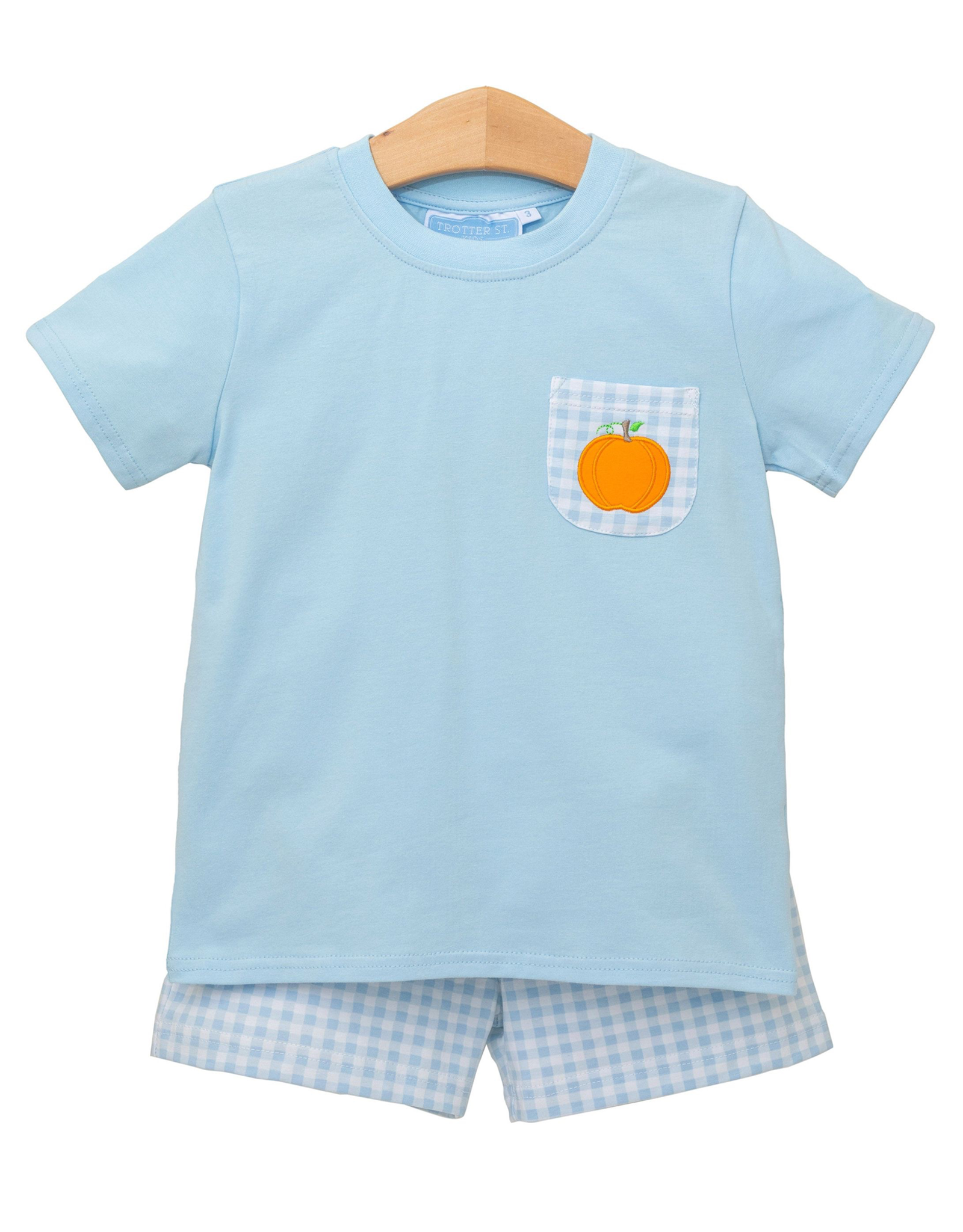 Trotter Street Kids TSF25 Pumpkin Short Set