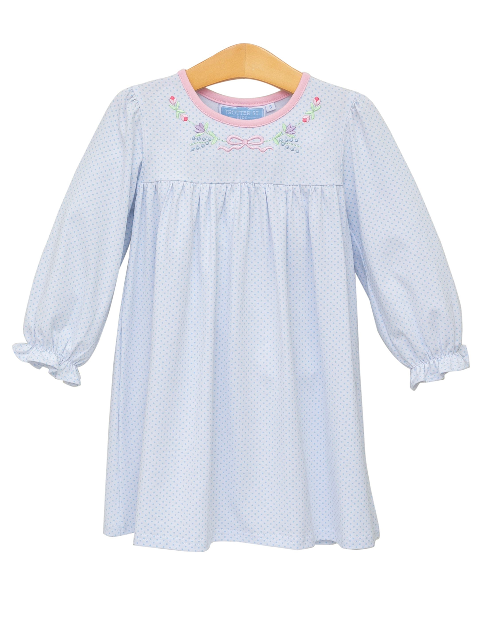 Trotter Street Kids TSF25 Floral Embroidery Dress
