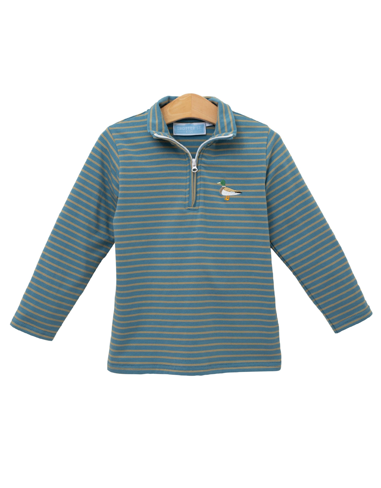 Trotter Street Kids TSF25 Mallard Embroidery 1/4 Zip Pullover