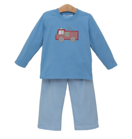 Trotter Street Kids Fire Truck Pant Set
