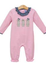 Trotter Street Kids TSF25 Dog Ruffle Romper