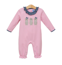 Trotter Street Kids Dog Ruffle Romper