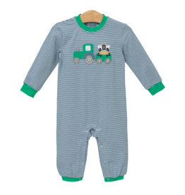 Trotter Street Kids Tractor Applique Romper