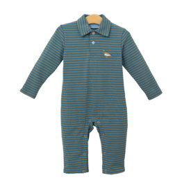 Trotter Street Kids Mallard Embroidery Polo Romper