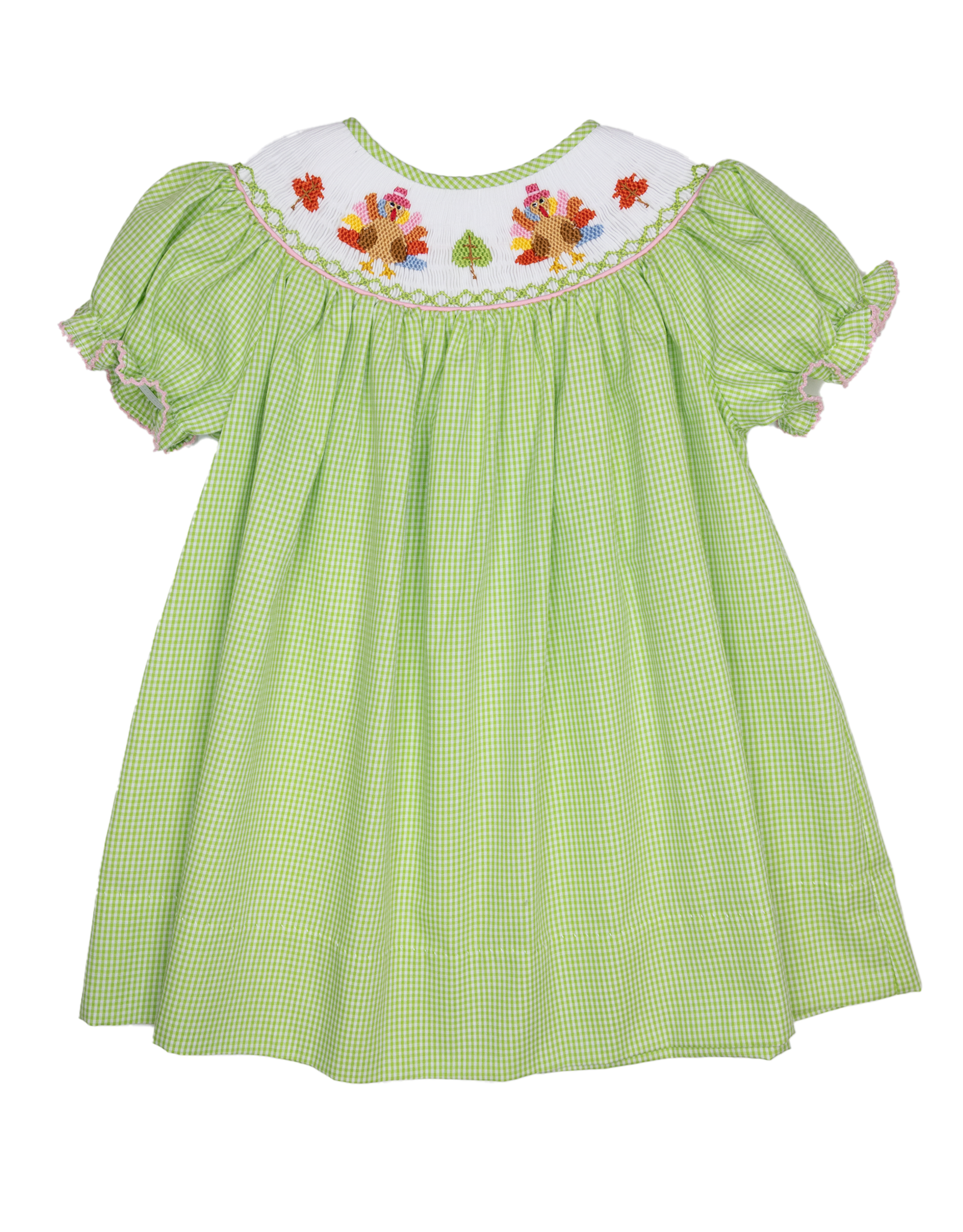 Lulu Bebe LBF25 Emma Smocked Turkey Bishop