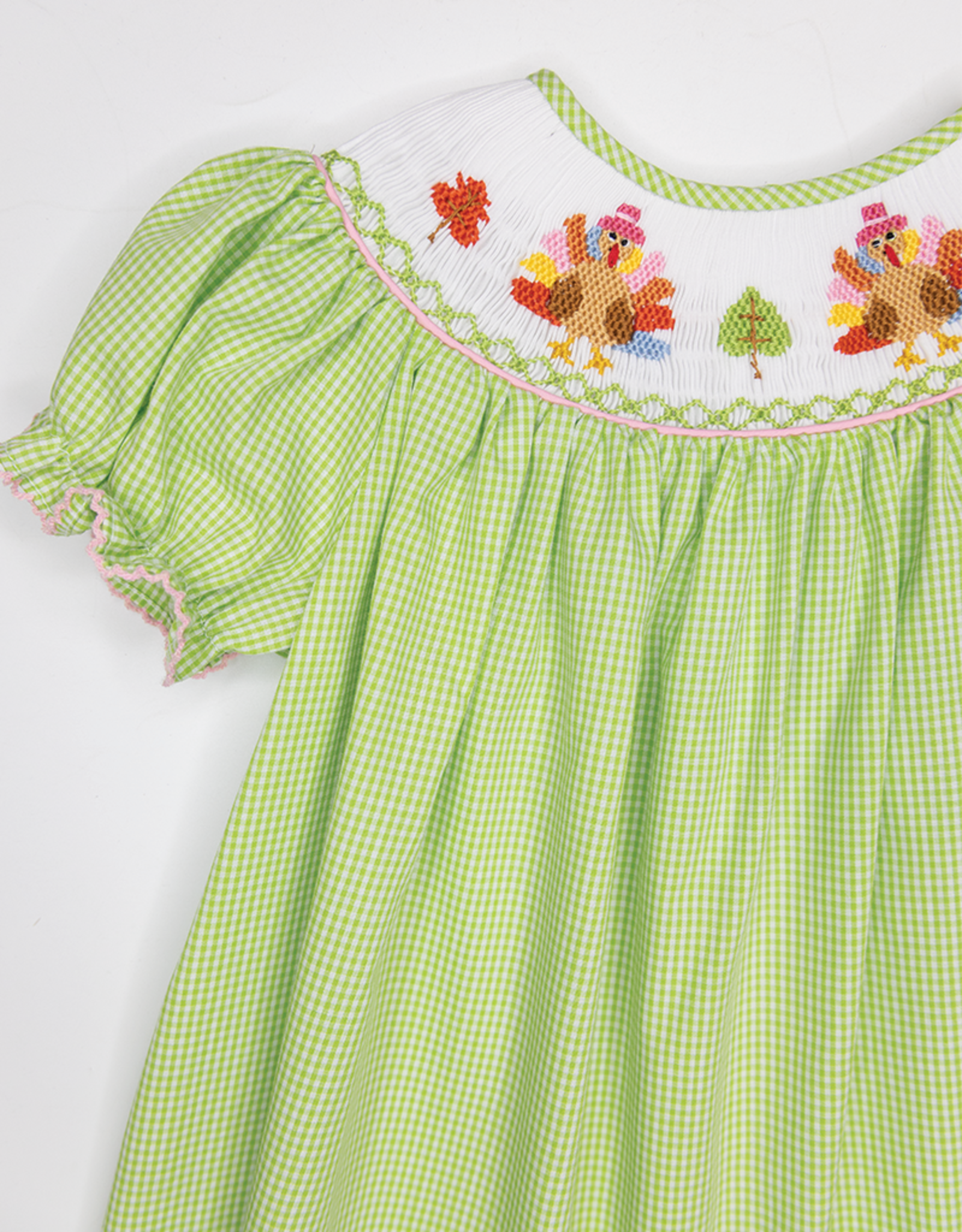 Lulu Bebe LBF25 Emma Smocked Turkey Bishop