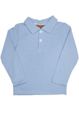 Millie Jay 643 Weston LS Polo Shirt Blue Stripe