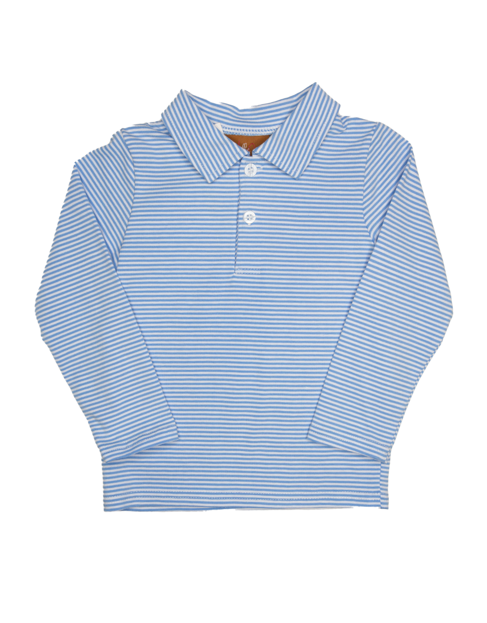 Millie Jay 643 Weston LS Polo Shirt Blue Stripe