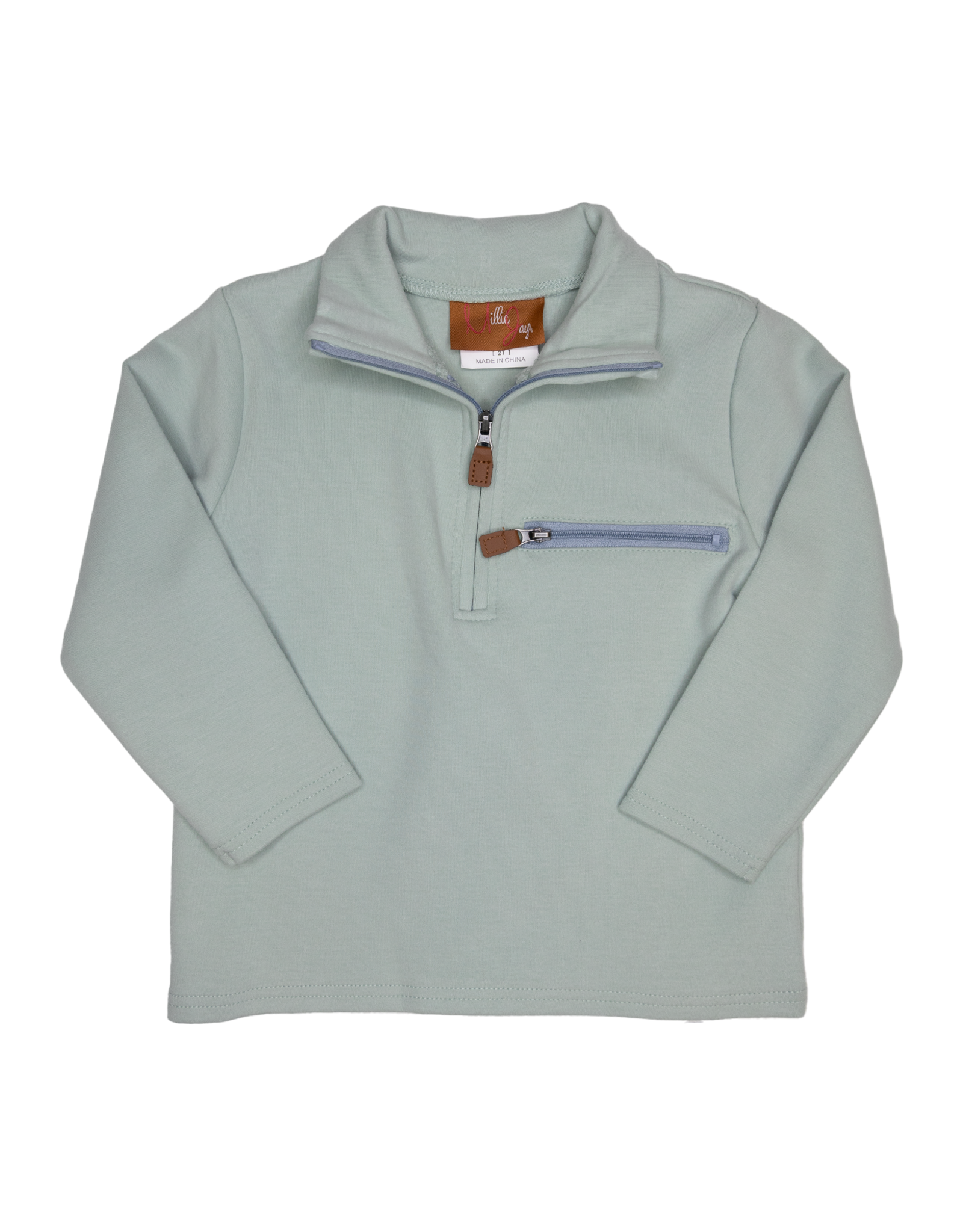Millie Jay 652 Kingston 1/4 Zip Pullover Sage