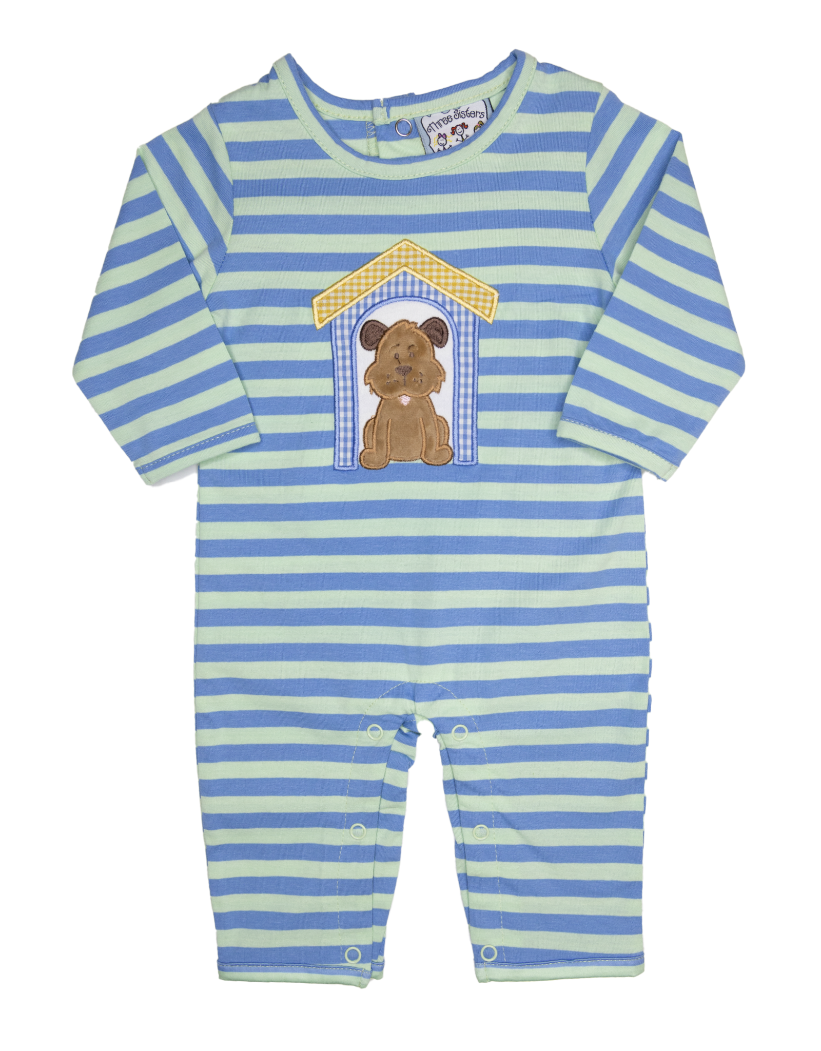 Three Sisters 853 Puppy Applique Romper