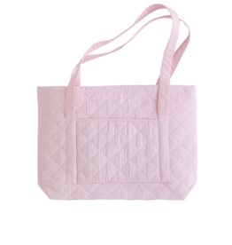 Little English Quilted Tote Pink Gingham
