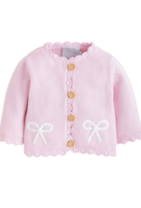 Little English LE Crochet Cardigan Pink Bow