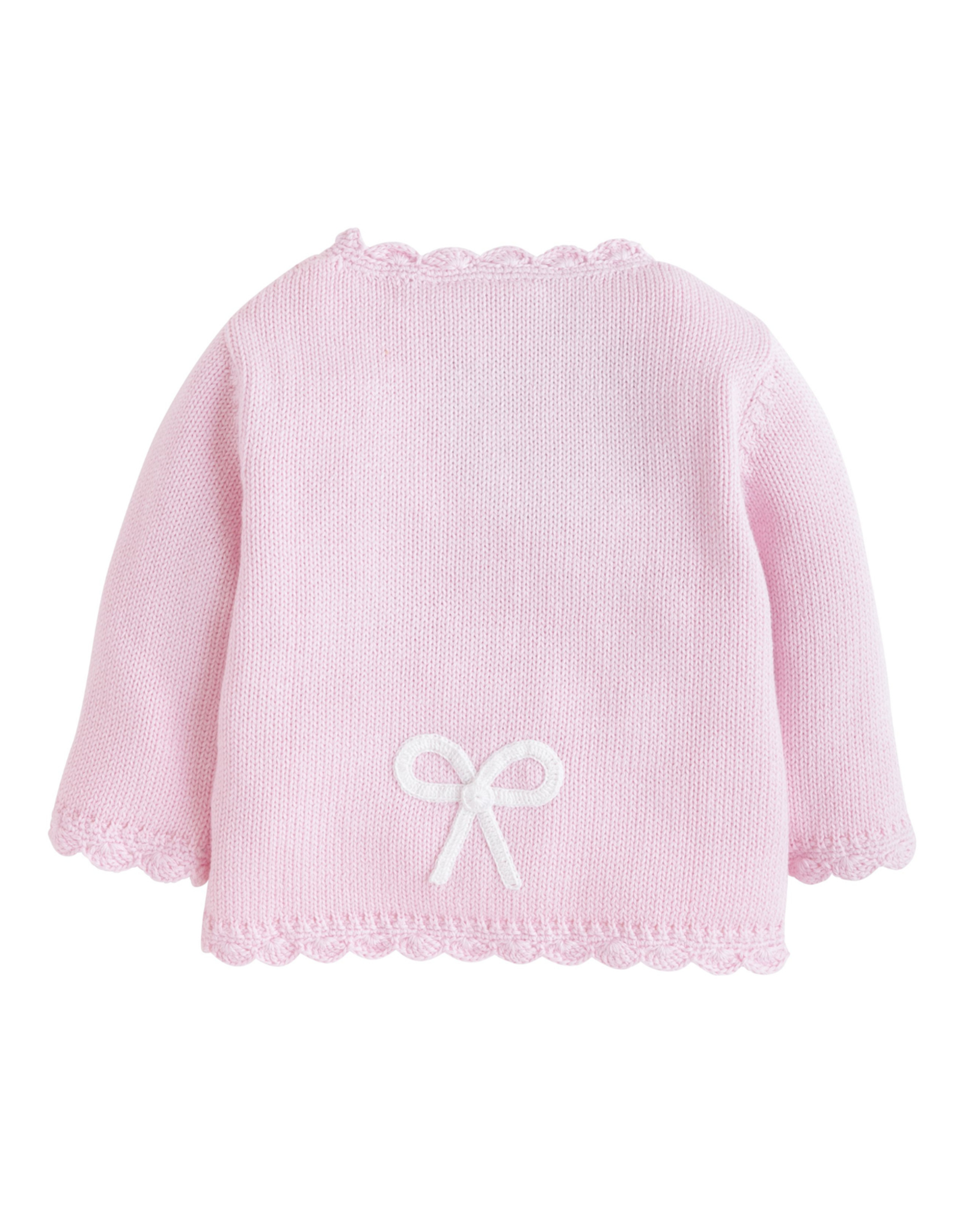 Little English LE Crochet Cardigan Pink Bow