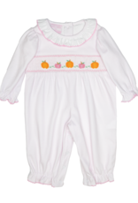 Petit Bebe 432G2 Pink Knit Pumpkin Smocked Long Bubble