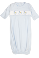 Petit Bebe 431SAB Blue Rocking Horses Knit Smocked Sack