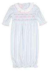 Petit Bebe 430SAG Blue Bows Knit Smocked Sack