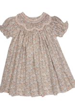 Sweet Dreams NHC185 Sabrina Pink Floral Smocked Dress