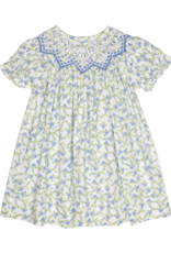Sweet Dreams NHC183 Jessica Blue Floral Smocked Dress