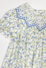 Sweet Dreams NHC183 Jessica Blue Floral Smocked Dress