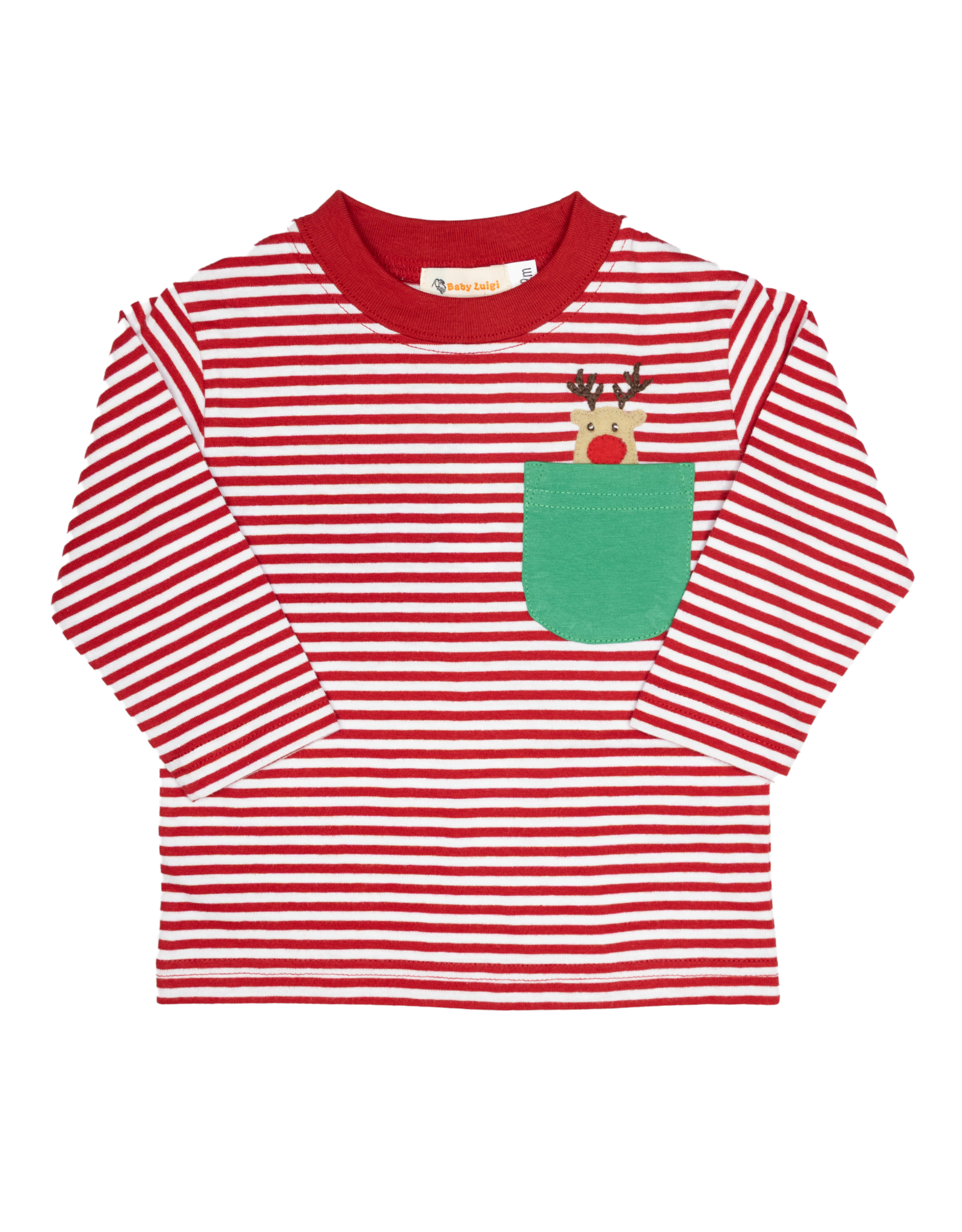 Luigi F25 LS Shirt Red Stripe Rudolph