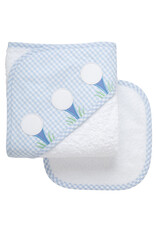 3 Marthas 3M Boxed Hooded Towel Set Blue Golf