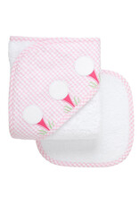 3 Marthas 3M Boxed Hooded Towel Set Pink Golf