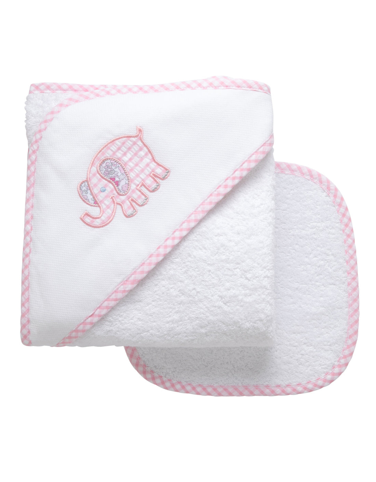 3 Marthas 3M Boxed Hooded Towel Set Pink Elephant