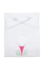3 Marthas 3M appliqued burp pad golf pink