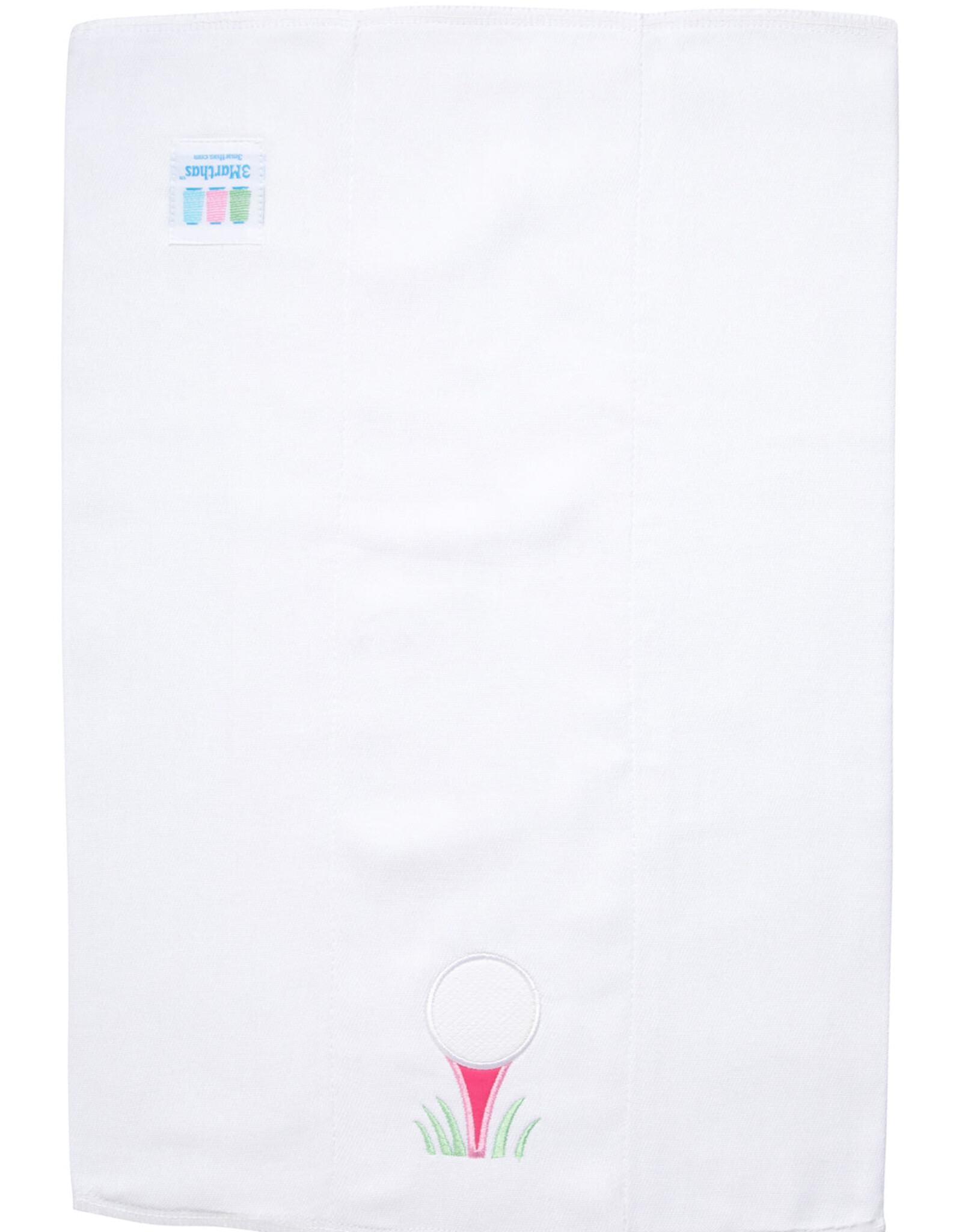3 Marthas 3M appliqued burp pad golf pink
