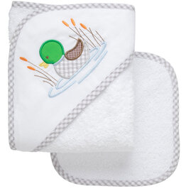 3 Marthas Boxed Hooded Towel Set Mallard