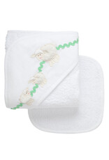 3 Marthas 3M Boxed Hooded Towel Set White Lamb