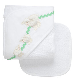 3 Marthas Boxed Hooded Towel Set White Lamb