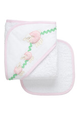 3 Marthas 3M Boxed Hooded Towel Set Pink Lamb