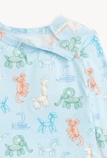 Magnetic Me MM Modal 2 Pc PJ Set Blue Party Animals Glow in Dark