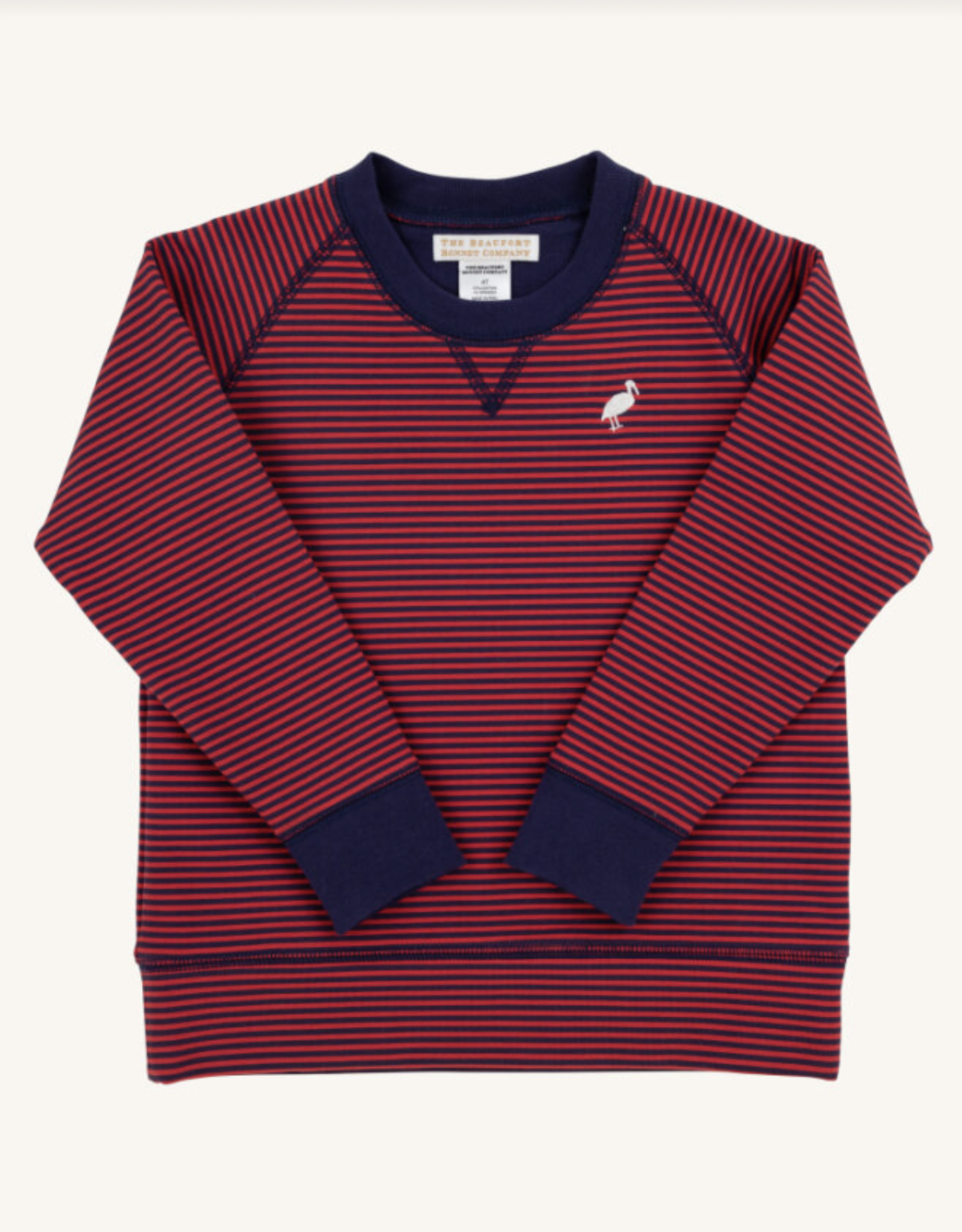 TBBC Cassidy Crewneck Richmond Red/Nantucket Navy Stripe