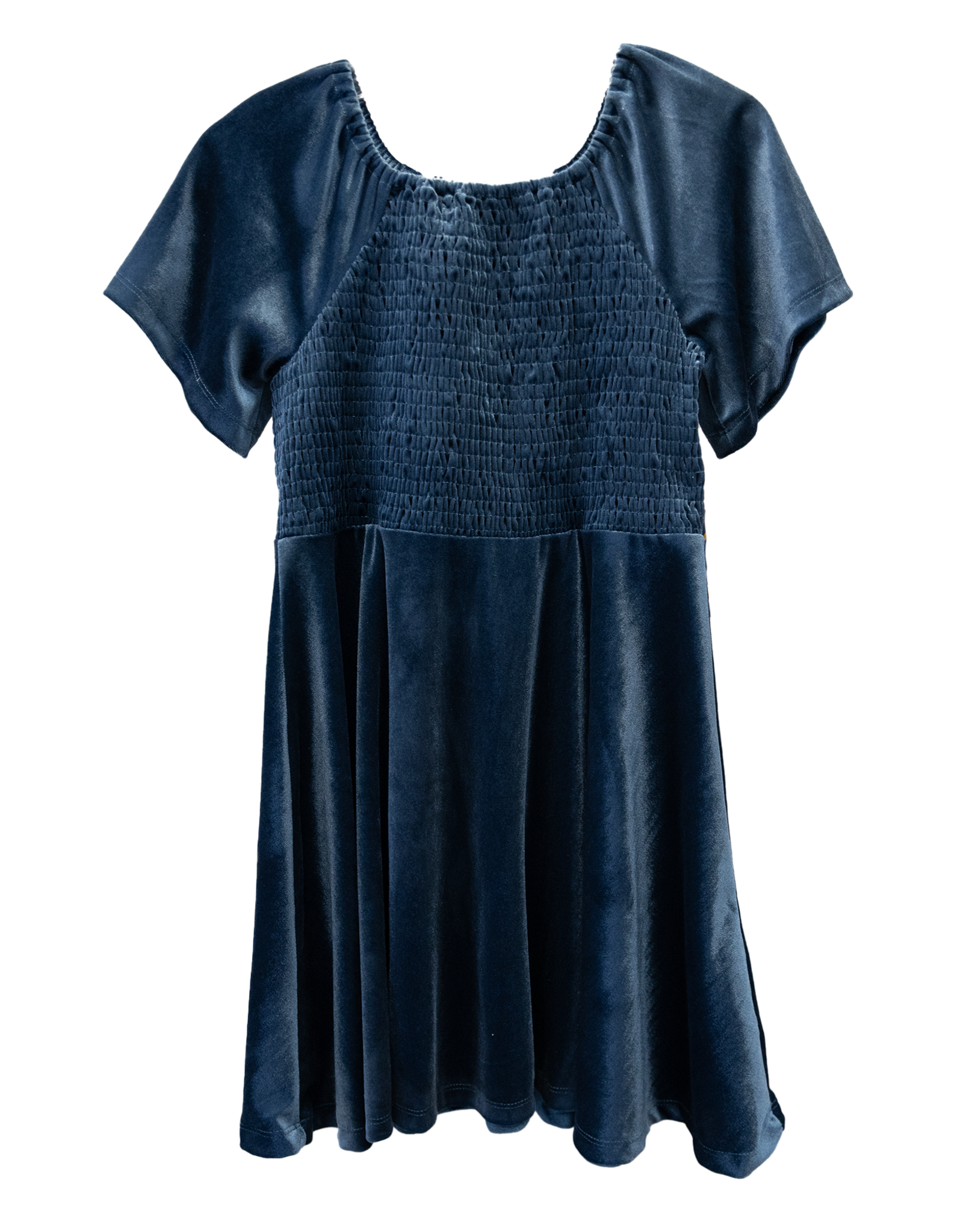 Emma Jean 1006 Molly Blue Velvet Smocked Dress