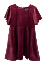Emma Jean 1008 Addison Dk Magenta Velvet Dress
