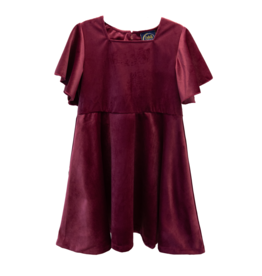 Emma Jean Addison Dark Magenta Velvet Dress