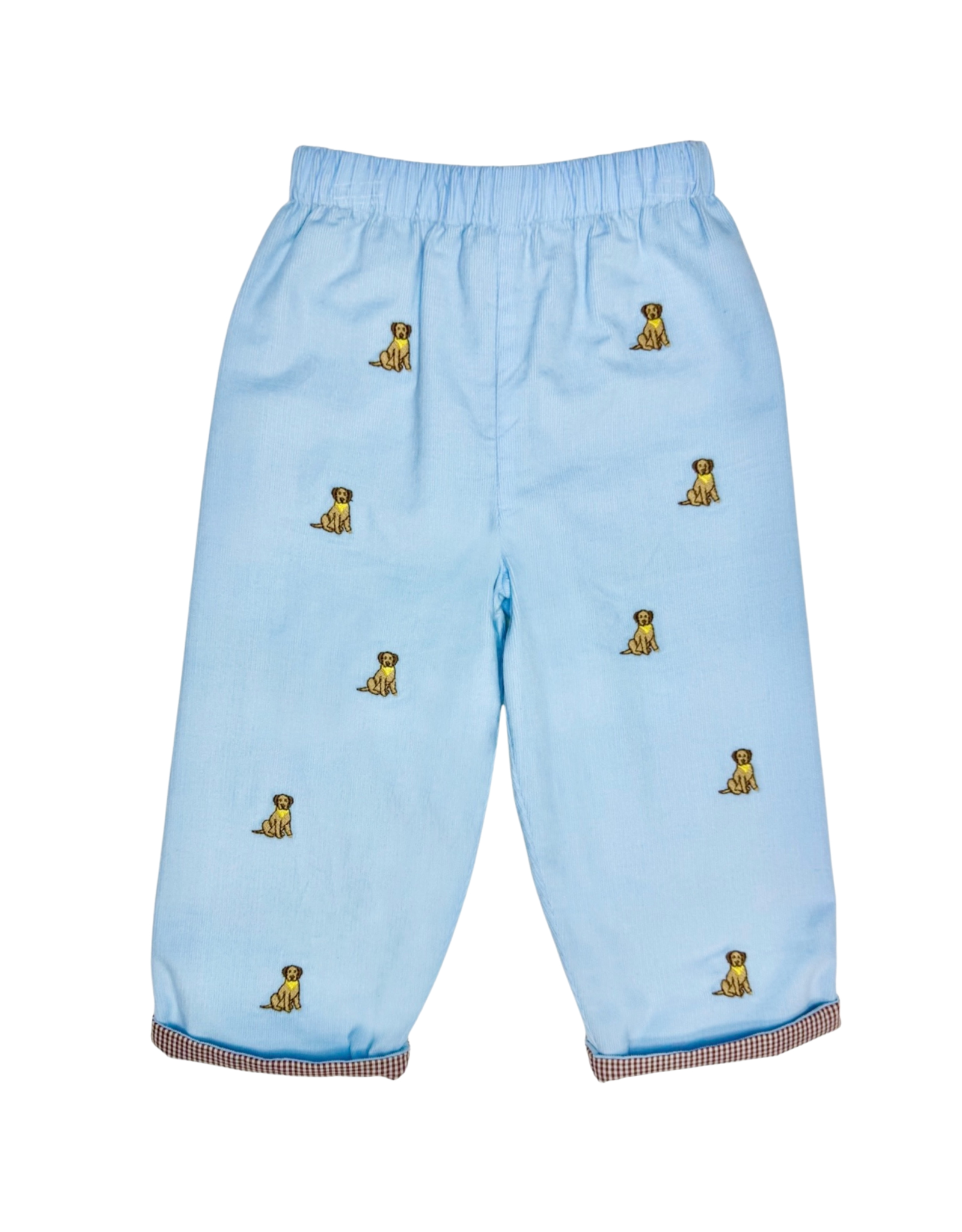 Zuccini ZEF25 Embroidered Labrador Light Blue  Corduroy Pant
