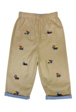 Zuccini ZEF25 Embroidered Construction Tan Corduroy Pant