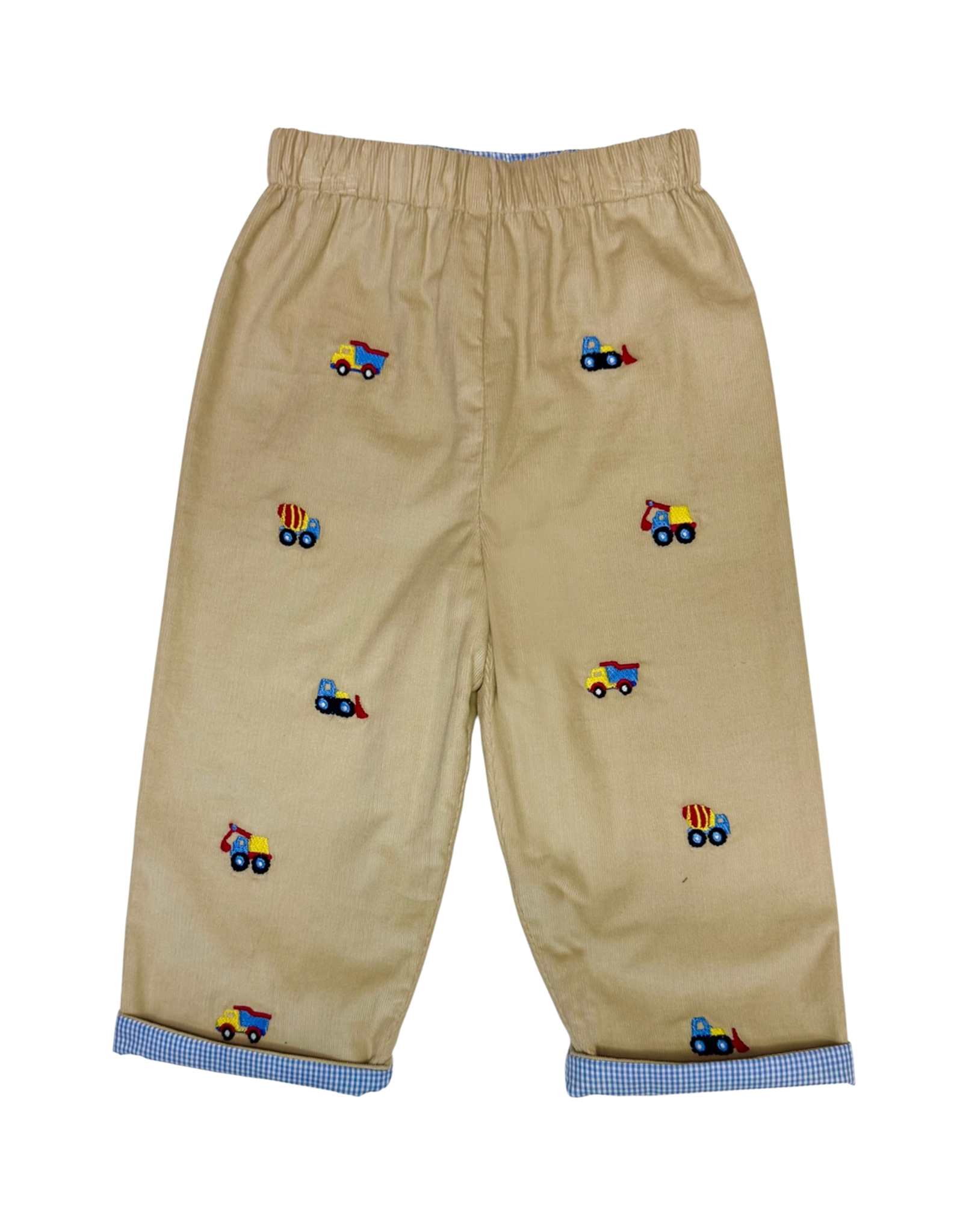 Zuccini ZEF25 Embroidered Construction Tan Corduroy Pant