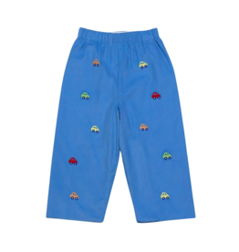 Zuccini (12 Month) Embroidered Cars Periwinkle Corduroy Pant